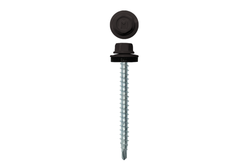 Саморез кровельный Daxmer 4,8х50 (150шт) сверло №1 RAL 8019