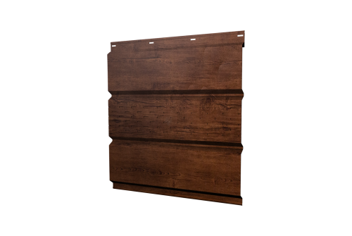 Софит металлический Классик Grand Line центральная перфорация 0,45 Print Premium с пленкой Cherry Wood Fresh TwinColor