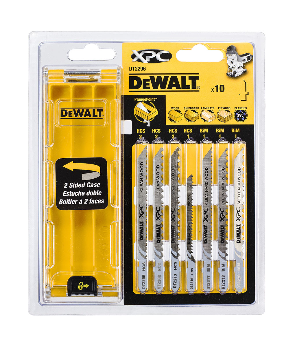 Пилки по фанере и ламинату для лобзика DeWalt DT2296 82/100 (10 шт)