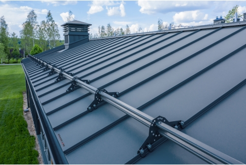 Кликфальц Pro Grand Line 0,45 Drap TX с пленкой на замках RAL 7024 мокрый асфальт