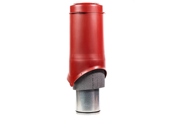 Выход вентиляции Krovent Pipe-VT 125 изолированный красный