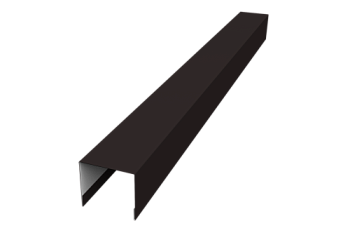 Стойка боковая крепежная для забора жалюзи Palermo Grand Line 0,5 Satin RAL 9005 черный (1,8м)