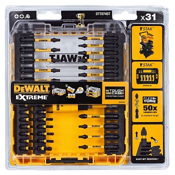 Набор бит DeWalt EXTREME Flextorq (31 шт) в кейсе