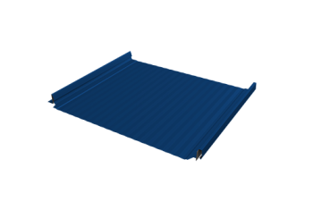 Кликфальц Pro Gofr Grand Line 0,5 Satin с пленкой на замках RAL 5005 сигнальный синий