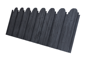 Профнастил C10B фигурный Grand Line 0,45 Print Premium Grey Wood TwinColor