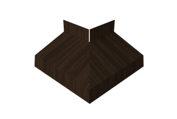 Угол отлива внешний 50 Grand Line 0,45 Print Elite с пленкой Coffee Wood TwinColor