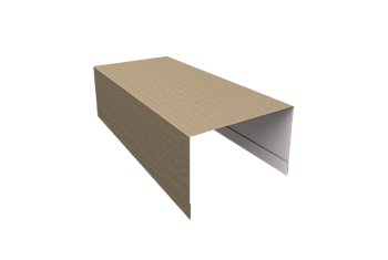 Крышка для забора из сайдинга Блок-хаус new Grand Line 0,45 Print Elite Milky Wood TwinColor (2,5м)