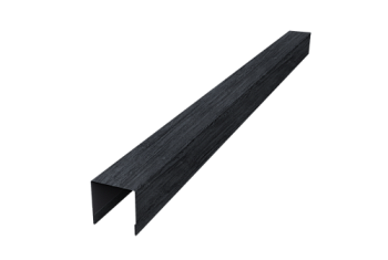 Планка вертикальная лицевая для забора жалюзи Palermo Grand Line 0,45 Print Premium Grey Wood TwinColor (2,5м)