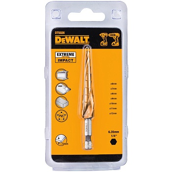 Сверло ступенчатое DeWalt Extreme Impact 4-12 мм