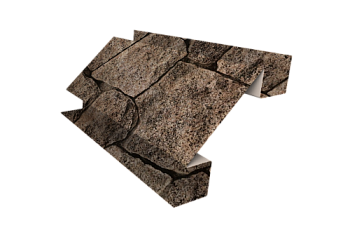 Планка угла внутреннего сложного Блок-Хаус new Grand Line 0,45 Print Elite King Stone TwinColor (2м)