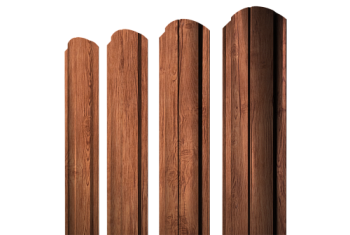 Штакетник Полукруглый Slim фигурный Grand Line 0,45 Print Premium Rowan Wood Intense FTC
