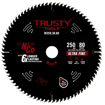 Диск пильный Trusty-Tools Ultra Fine ультра чистый рез 250х30 80T