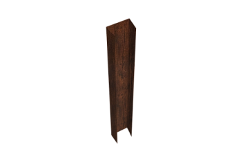 Крепежная планка верхняя для забора жалюзи Texas Grand Line 0,45 Print-Double Premium Cherry Wood Dark F (3м)