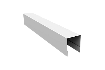 Планка боковая для забора из сайдинга Квадро Брус, Вертикаль Grand Line 0,45 PE-Double RAL 9003 сигнальный белый (2,5м)