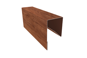 Планка П-образная заборная 17 Grand Line 0,45 Print Premium Rowan Wood Intense FTC (3м)