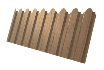 Профнастил С20A фигурный Grand Line 0,45 Print Elite Honey Wood TwinColor