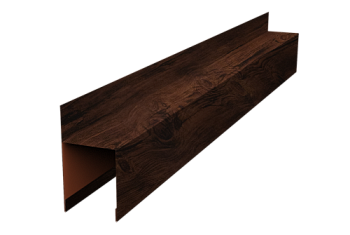 Планка опорная составная внешняя для забора жалюзи Palermo Grand Line 0,45 Print Elite Cherry Wood TwinColor (3м)