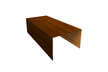 Крышка для забора из сайдинга Блок-хаус new Grand Line 0,45 Print Premium Golden Wood Intense FTC (3м)