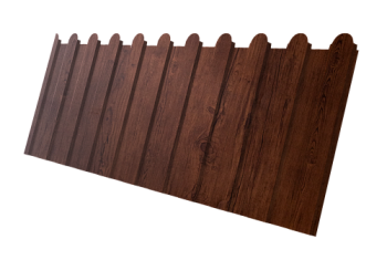 Профнастил С8A v02 фигурный Grand Line 0,45 Print Elite Cherry Wood TwinColor