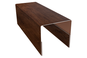 Планка П-образная заборная 20 Grand Line 0,45 Print Premium Cherry Wood Fresh TwinColor (2м)