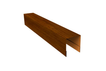 Планка боковая для забора из сайдинга Блок-хаус new Grand Line 0,45 Print Premium Golden Wood Intense FTC (3м)