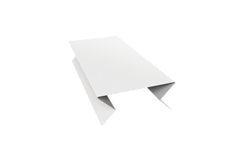 Планка угла внешнего составная нижняя 0,5 Satin с пленкой RAL 9003 сигнальный белый (3м)