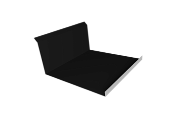 Планка примыкания нижняя 20х122х260х15 Grand Line 0,5 PurPro Matt 275 RAL 9005 черный (3м)