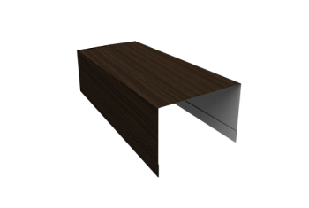 Крышка для забора из сайдинга ЭкоБрус Grand Line 0,45 Print Elite Coffee Wood TwinColor (3м)