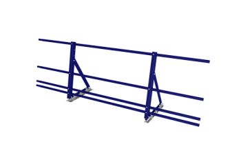 Ограждение кровельное со снегозадержателем на фальц Optima 0,65х2м RAL 5002