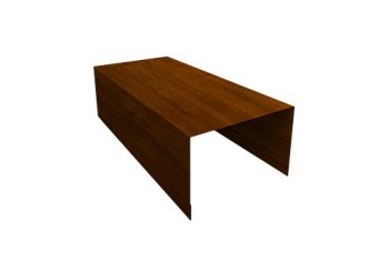 Крышка для забора из сайдинга Блок-хаус new Grand Line 0,45 Print-Double Premium Golden Wood Intense F (3м)