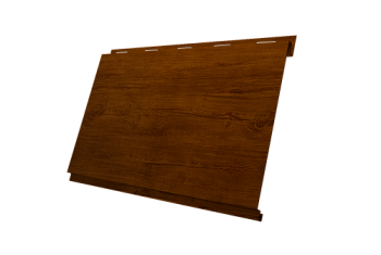 Софит металлический Вертикаль 0,2 classic Grand Line 0,45 Print-Double Premium с пленкой Golden Wood Intense F