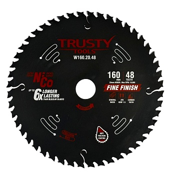 Диск пильный Trusty-Tools Fine Finish чистый рез 160х20 48T