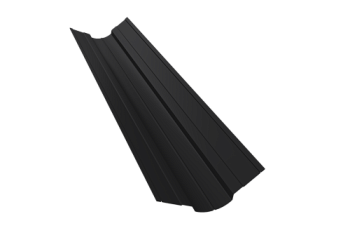 Планка ендовы верхней фигурной 70х70 Grand Line 0,45 Drap RAL 9005 черный (3м)