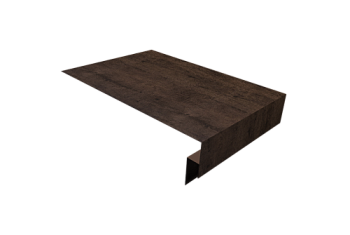 Планка околооконная сложная 250х50х18 (j-фаска) Grand Line 0,45 Print Premium Antique Wood TwinColor (3м)