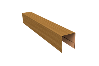 Планка боковая для забора из сайдинга Блок-хаус new Grand Line 0,45 Print Elite Honey Wood TwinColor (2,5м)