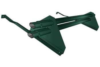 Снегозадержатель трубчатый для керамической/натуральной черепицы RAL 6005 1м (профиль до 74мм)