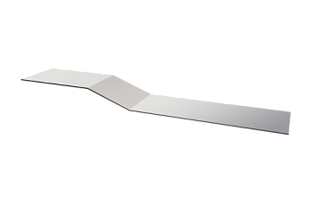 Планка крепежная фальц Grand Line 0,5 Satin с пленкой RAL 9003 сигнальный белый (2м)
