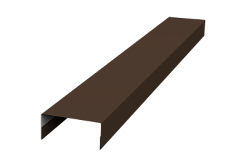 Крышка 45х20 для забора жалюзи Texas Grand Line 0,5 Satin Matt RAL 8017 шоколад (2м)