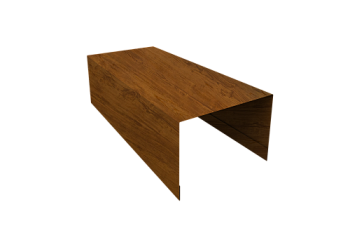 Крышка для забора из сайдинга ЭкоБрус Grand Line 0,45 Print-double Elite Golden Wood (3м)