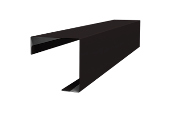 Угол внешний простой фальц Grand Line 0,45 Drap ST RAL 9005 черный (3м)