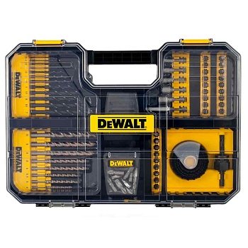 Набор бит, буров и сверл DeWalt (100 шт) в пластиковом боксе