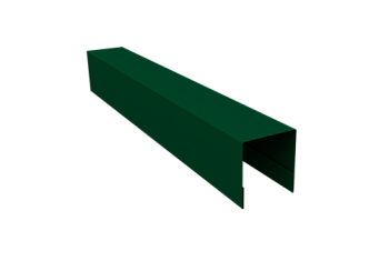 Планка боковая для забора из сайдинга Блок-хаус new Grand Line 0,45 PE-Double RAL 6005 зеленый мох (2,06м)