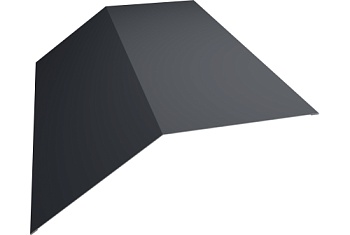 Планка конька плоского 190х190 Grand Line 0,5 Satin Matt TX RAL 7024 мокрый асфальт (2м)