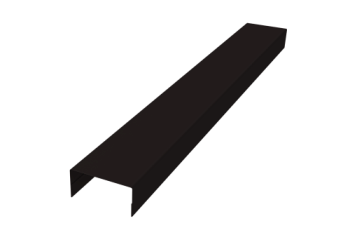 Крышка забора для горизонтального монтажа штакетника Grand Line 0,45 PE-Double RAL 9005 черный (2м)