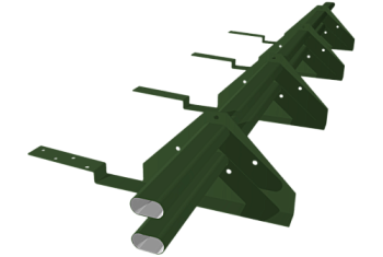 Снегозадержатель трубчатый для композитной черепицы Roman RAL 6020 (3м)