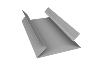 Планка угла внутреннего составная верхняя 0,5 Satin с пленкой RAL 9006 бело-алюминиевый (2м)