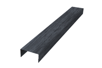 Крышка забора для горизонтального монтажа штакетника Grand Line 0,45 Print Premium Grey Wood TwinColor (3м)