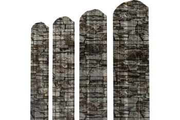 Штакетник Twin XL фигурный Grand Line 0,45 Print Elite Fine Stone TwinColor