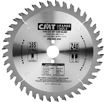 Диск пильный CMT чистый рез 160х20 40H