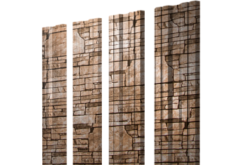 Штакетник Twin с прямым резом Grand Line 0,45 Print Elite Sand Stone Twin с прямым резом Grand LineColor
